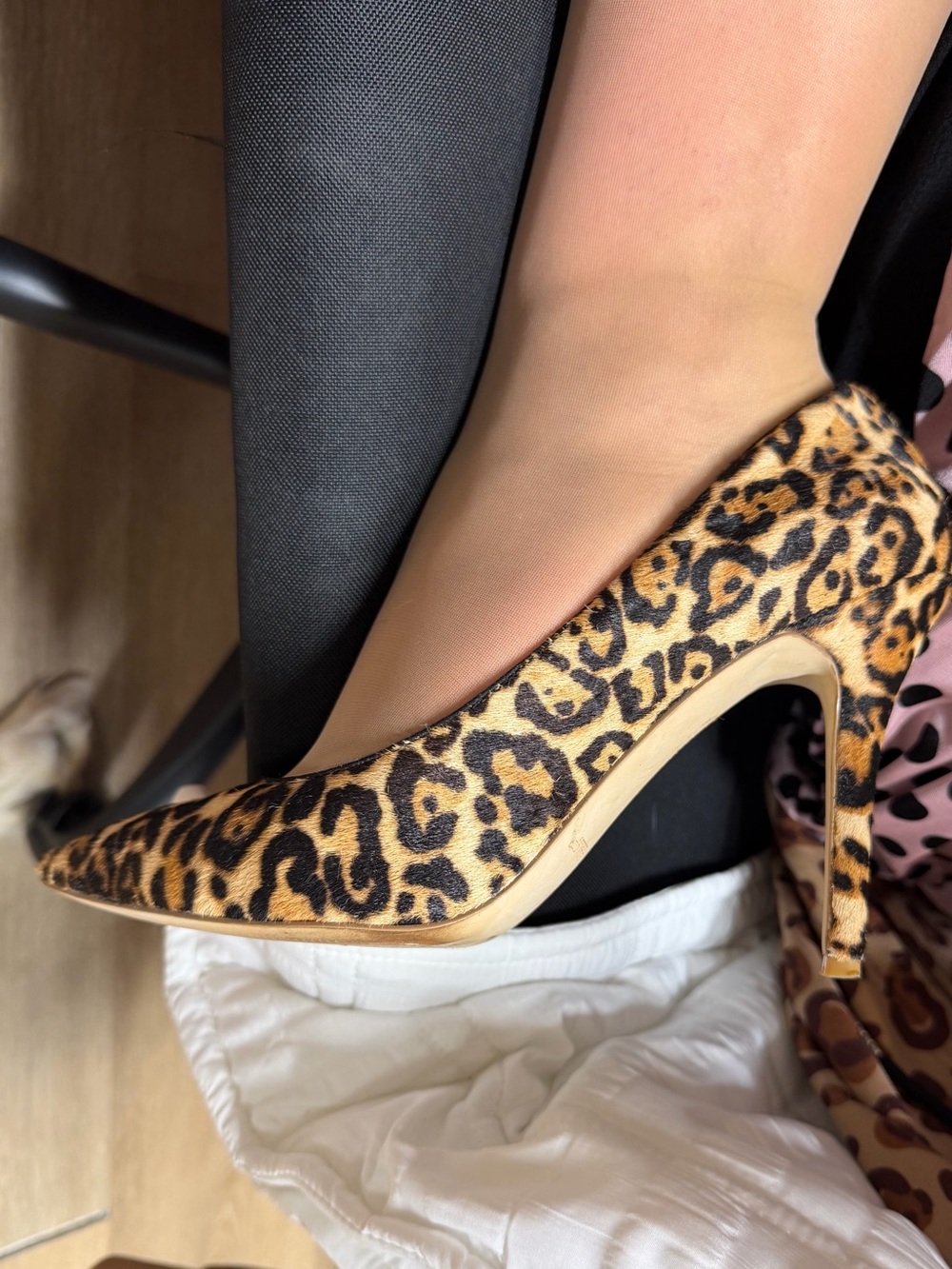 Leopard Print Pointed Toe Stiletto Pump - Women